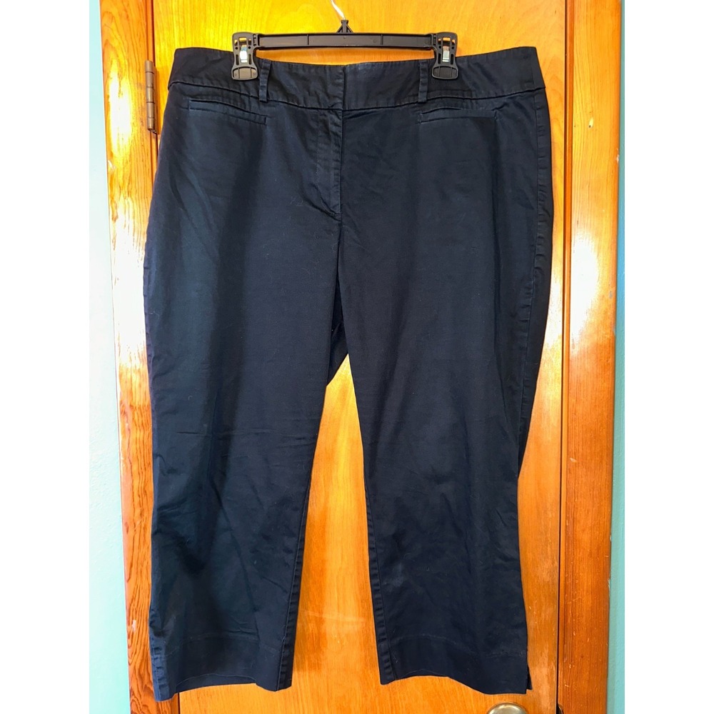 LOFT Outlet 16 Womens Curvy Crop‎ Dress Pants Straight Trouser Capris